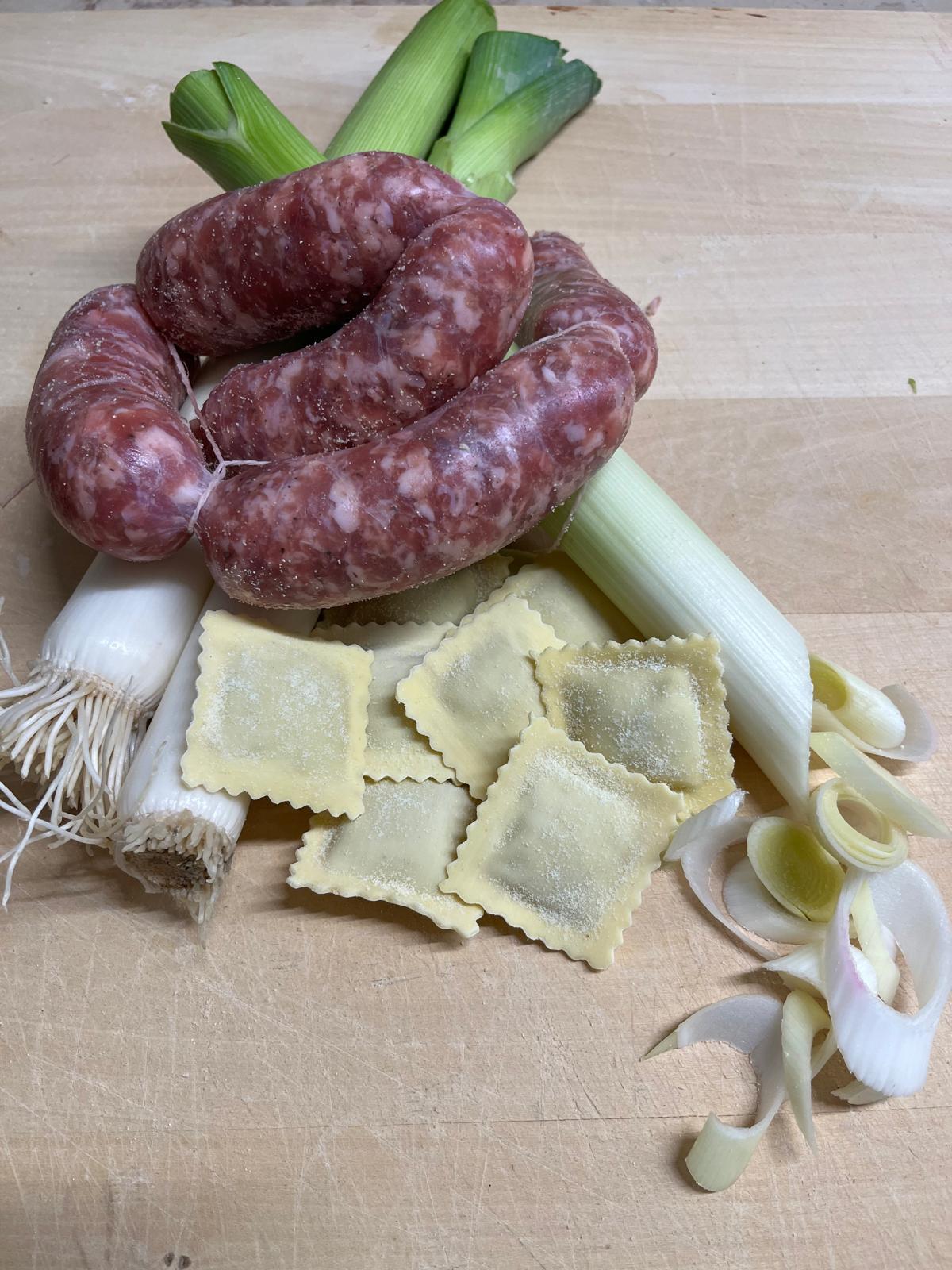 Pasta fresca DA CRISTINA- salsiccia e porri