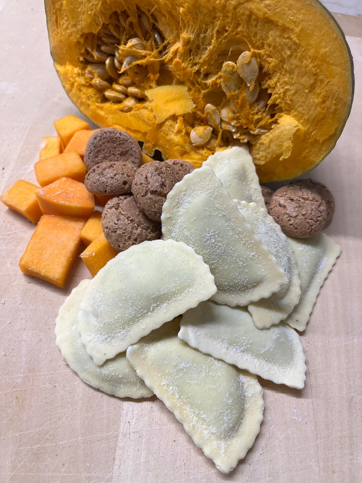 Pasta fresca DA CRISTINA- zucca e amaretti